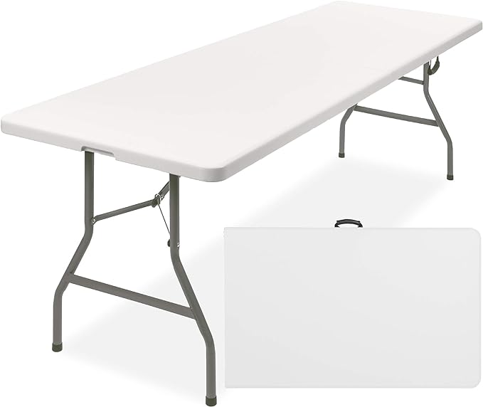 8FT White rectangular table